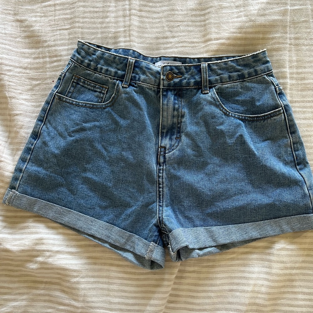 High Rise Jean Shorts.